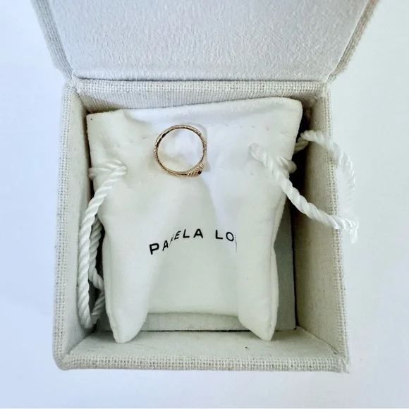 Pamela Love 14k Gold Diamond Ruby Snake Clicker Earring 11mm - Picture 3 of 4